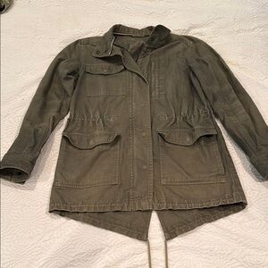 Olive Green Women's Marine Layer utility jacket